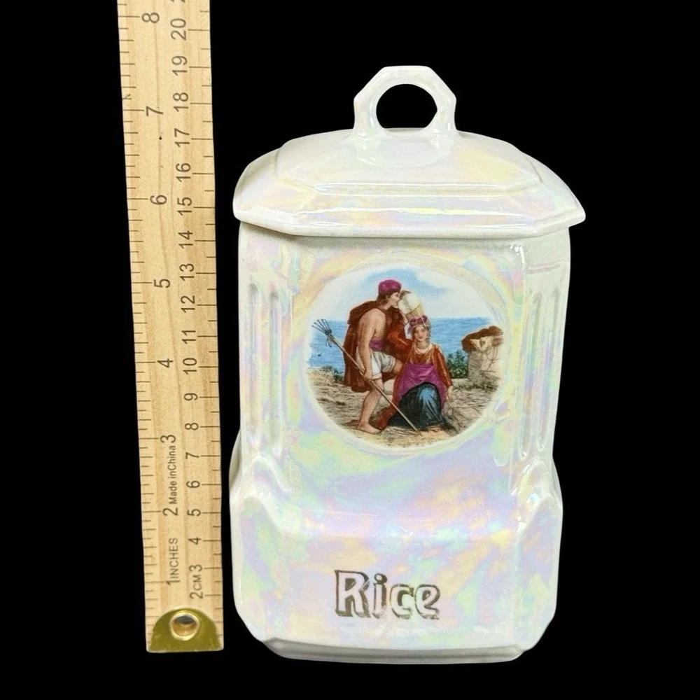 MEPOCO‎ Wares Rice Canister Iridescent Lustreware Made In Germany Vintage